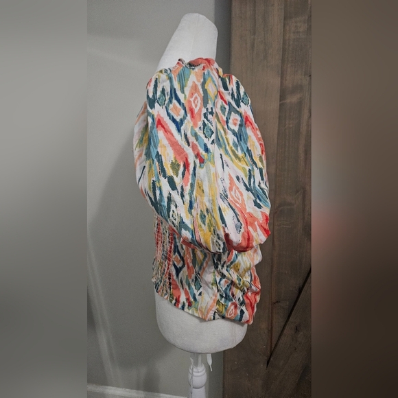 VERONICA M Polly Poplin Puff Sleeve Blouse In Multi Printed. Size XL NWOT - Picture 9 of 13